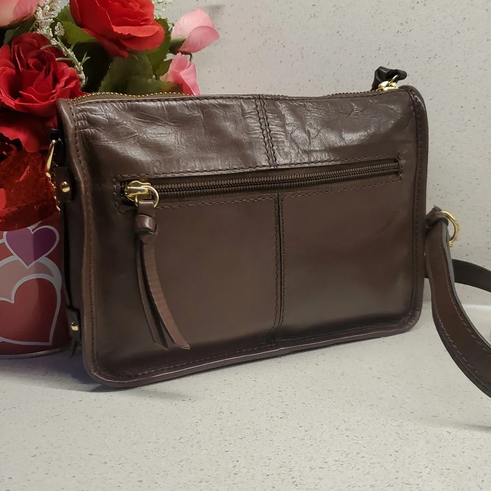 NINO BOSSI soft leather crossbody bag